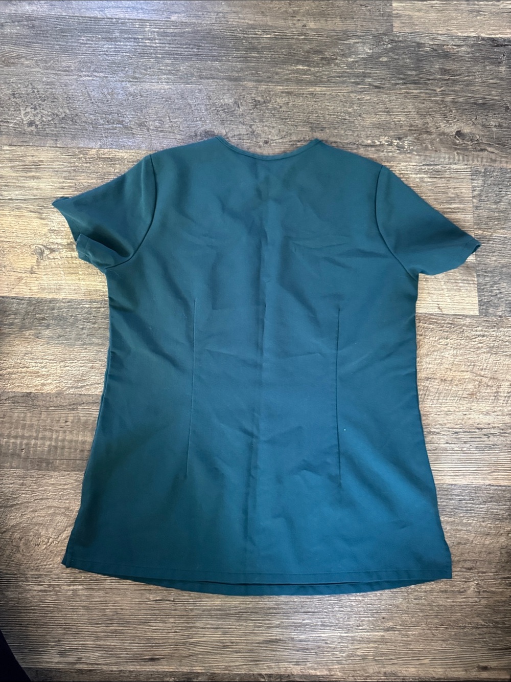Figs Women's Caribbean Blue V-Neck Scrub Top with Chest Pocket - Picture 3 of 3